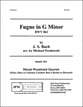 Fugue in G minor Flute, Oboe, Clarinet, Bassoon Quartet, opt. clarinet and bass clarinet parts cover